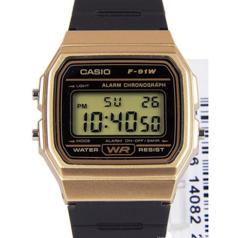 MONTRE HOMME DIGITAL CASIO F-91WM-9A-NOIR-GOLD