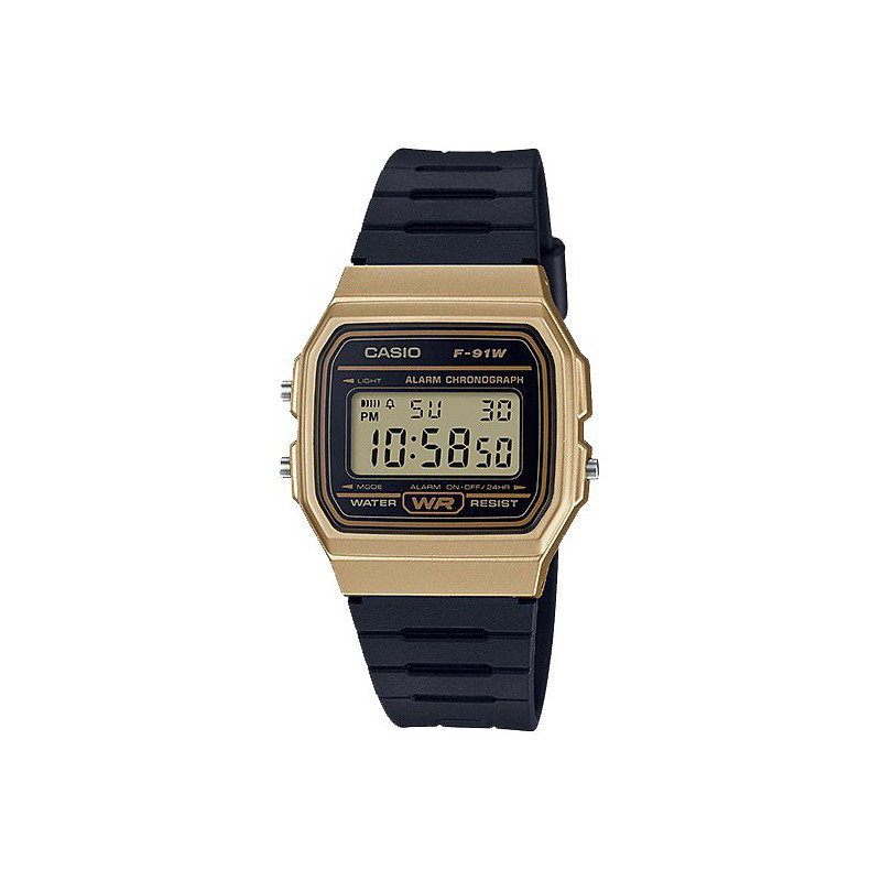 MONTRE HOMME DIGITAL CASIO F-91WM-9A-NOIR-GOLD