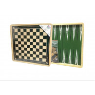jeu de de dames + jeu de Jacquet EN BOIS