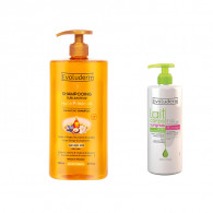 PACK EVOLUDERM: SHAMPOING SUBLIMATEUR HUILE PRECIEUSE 1000 ML+LAIT CORPS SURGRAS 500 ML