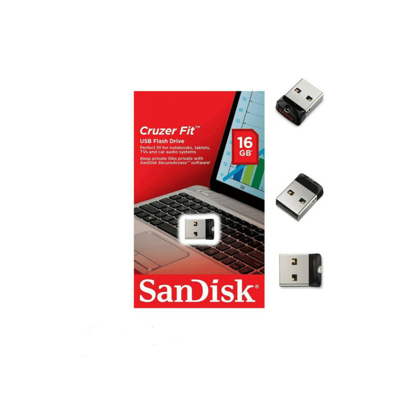 Clé USB SANDISK Cruzer Fit 16Go USB 2.0 - Noir
