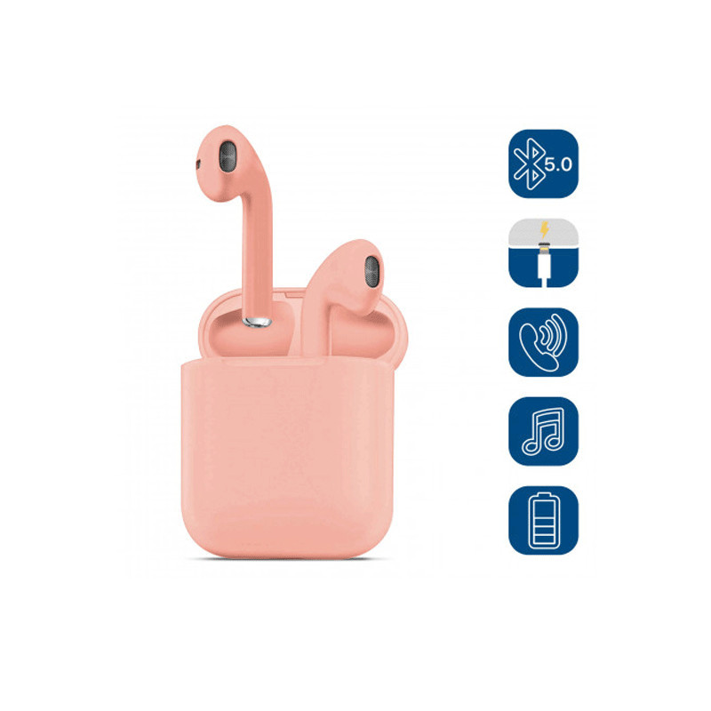 Ecouteurs sans fil Bluetooth TWS i12 - Rose