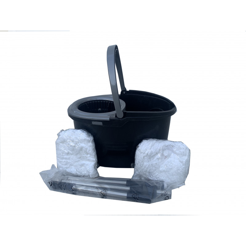 EASY-MOP PLASTIQUE NOIR  ACC GRIS POUR UN NETTOYAGE