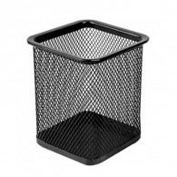 POT A STYLOS DELI RECTANGULAIRE METAL NOIR E9174
