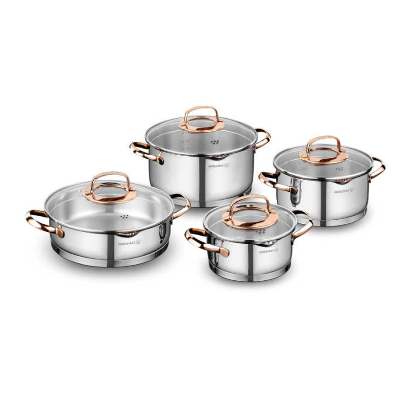 SET 8 PCS ROSANNA INDUCTION ACIER INOXIDABLE SET 8 PCS ROSANNA INDUCTION ACIER INOXIDABLE