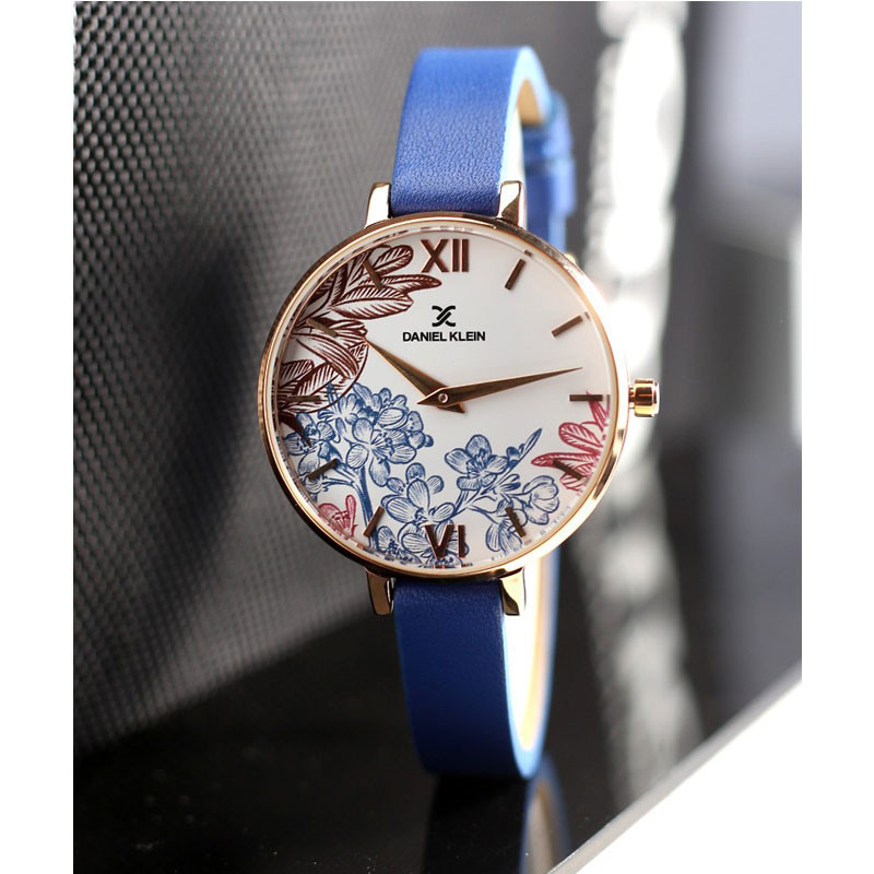 MONTRE FEMME DANIEL KLEIN EN CUIR DK11657-3 - BLEU