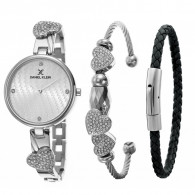 COFFRET MONTRE FEMME DANIEL KLEIN EN ACIER INOXYDABLE DK.1.12465-1 - SILVER