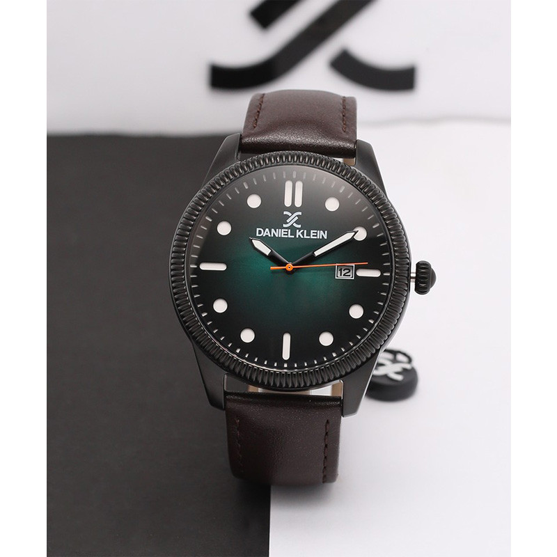 MONTRE HOMME DANIEL KLEIN EN CUIR DK.1.12575-5 - MARRON