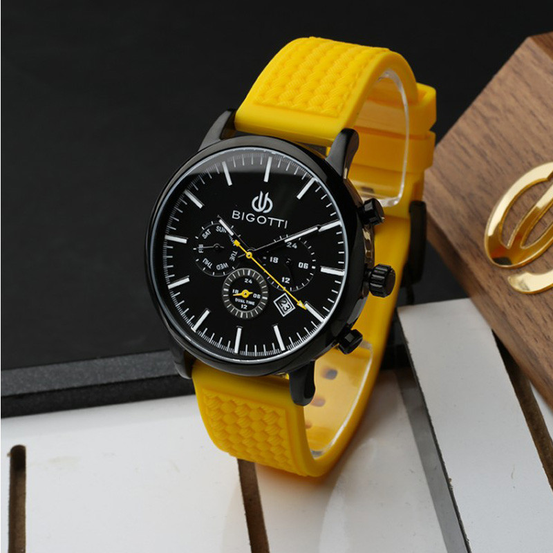 MONTRE HOMME BIGOTTI EN SILICONE BG.1.10149-5 - JAUNE