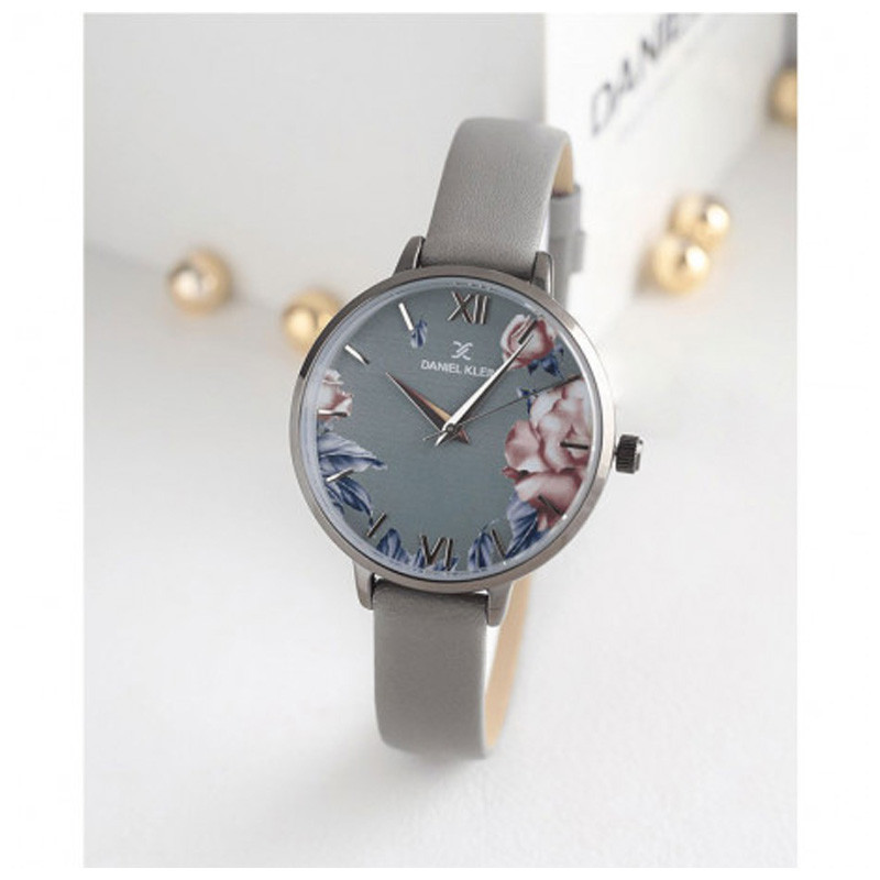 MONTRE FEMME DANIEL KLEIN EN CUIR DK12031-6 - GRIS