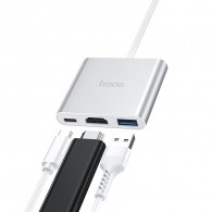 ADAPTATEUR HOCO TYPE C VERS USB 3.0 + HDMI + PD EASY USE