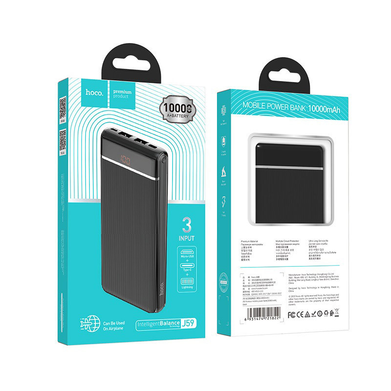 POWER BANK HOCO J59 FAMOUS 10000MAH AVEC AFFICHER