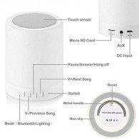 HAUTE PARLEUR BLUETOOTH CL-671 AVEC LED MULTICOULEURS
