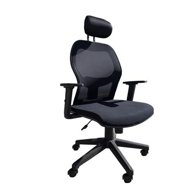 CHAISE DE DIRECTEUR MAESTRO AVEC ACCOUDOIRS BASE NOIR