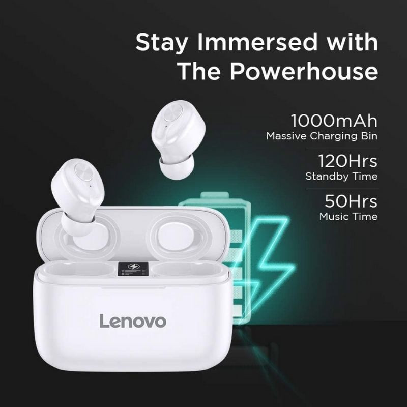 Ecouteurs Bluetooth Lenovo HT18 TWS Blanc