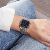 MONTRE MIXTE CASIO VINTAGE A168WEM-1DF-ARGENT MONTRE MIXTE CASIO VINTAGE A168WEM-1DF-ARGENT
