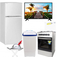 Pack Mariage: Machine à Laver- Réfrigérateur- Cuisinière- Téléviseur