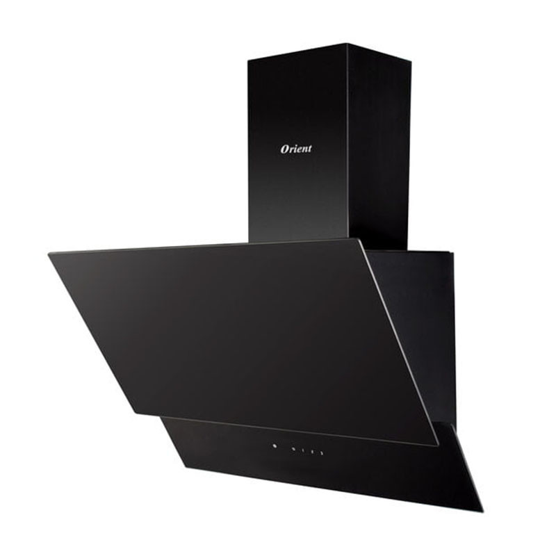 Hotte Cheminée Pyramidale Vitrée Noir OH-Glass-60DA835