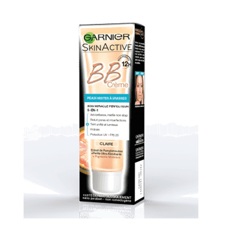 BB Crème Garnier Peaux mixtes à Grasses Clair BB Crème Garnier Peaux mixtes à Grasses Clair