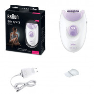 Épilateur BRAUN Silk-3 SE3170 - Blanc et Violet