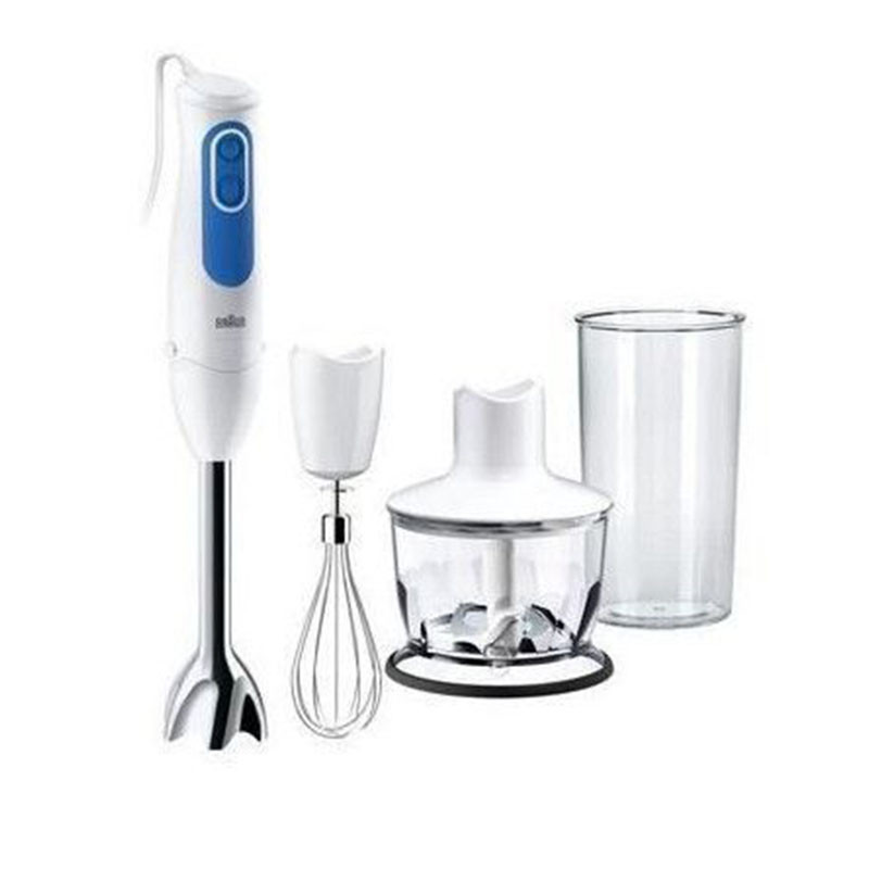 Mixeur Plongeant Avec Hachoir Sauce Braun Blanc Et Bleu MQ3035WH