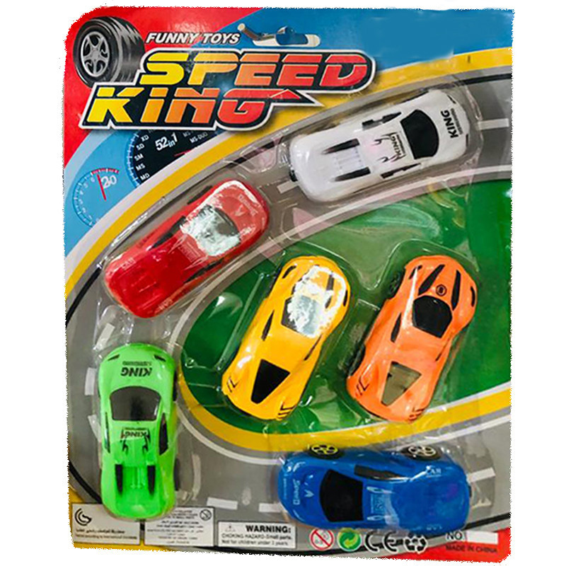 Coffret 6 Mini Voitures De Course Speed Kig