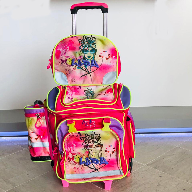 Pack Scolaire 5en1 Lady + Panier À Goûter + Chariot + Lunchbox + Trousse