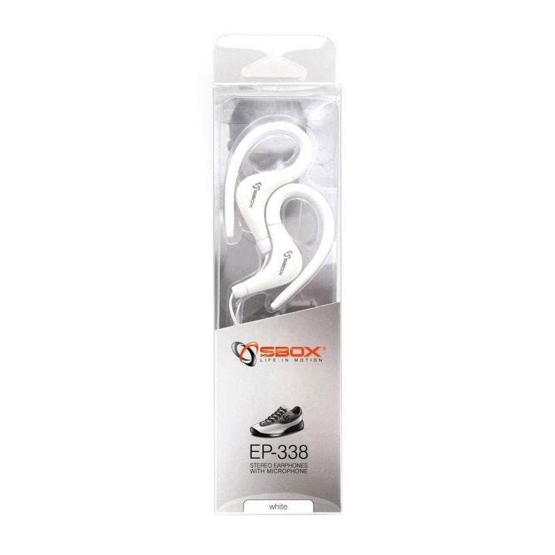 Écouteurs Sport SBOX Avec Micro EP-338W - Blanc