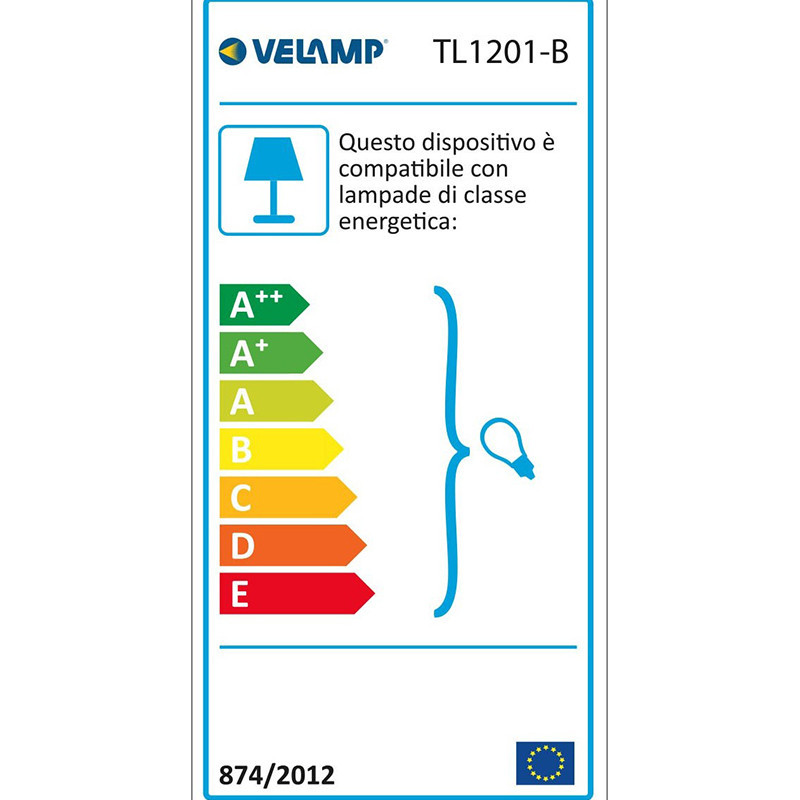 Lampe De Bureau Velamp Avec Culot E27 Blanc