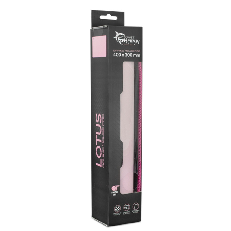 Tapis Souris Gamer White Shark Lotus Rose (MP-2100)