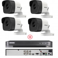 Pack : 4 X Caméra Tube Hikvision 2 MP Ir 30m AHD + DVR 4 Canaux Pack : 4 X Caméra Tube Hikvision 2 MP Ir 30m AHD + DVR 4 Canaux