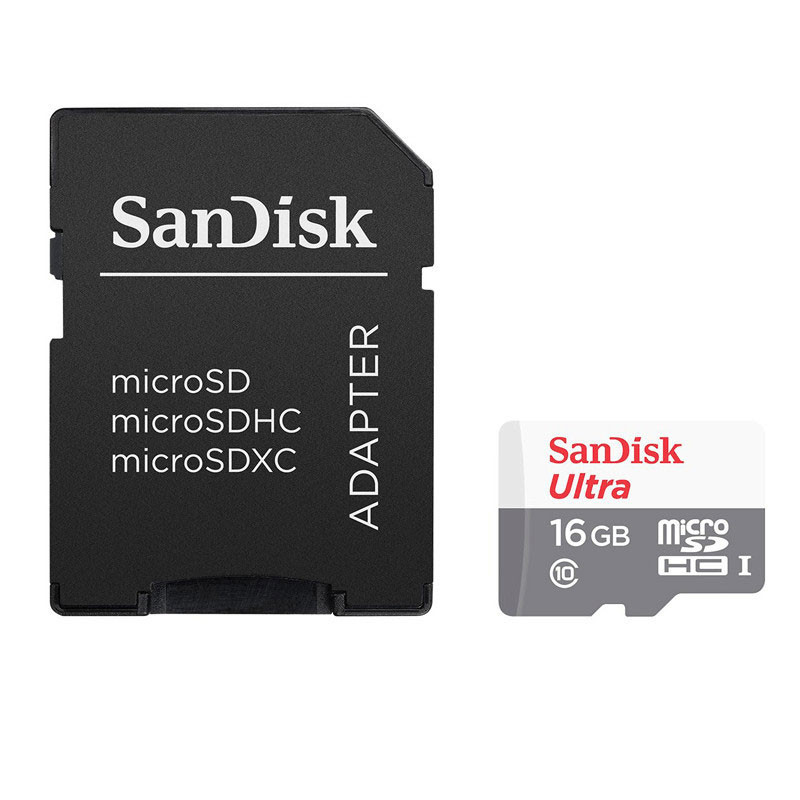 Carte Mémoire SANDISK 16Go Class 10 Avec Adaptateur