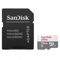 Carte Mémoire SANDISK 128Go Class 10 Avec Adaptateur