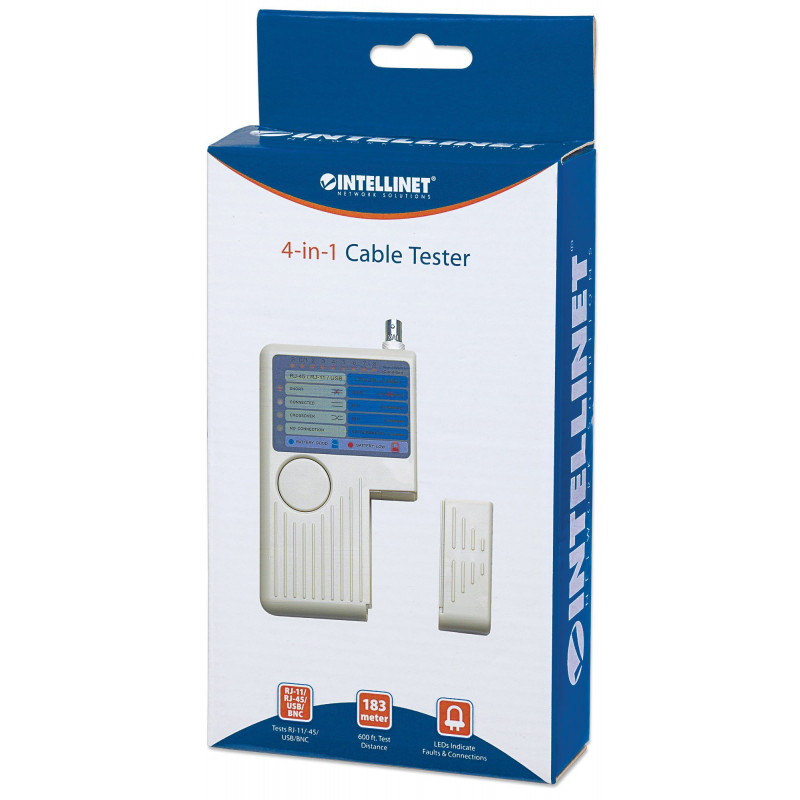 Testeur De Câbles 4 En 1 RJ11 / RJ45 / BNC / USB - 351911