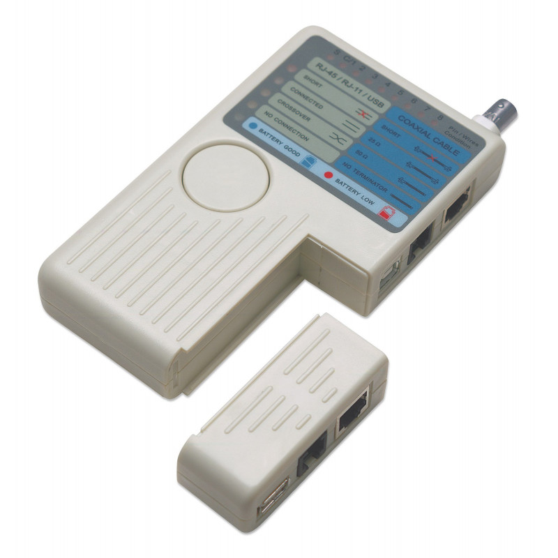 Testeur De Câbles 4 En 1 RJ11 / RJ45 / BNC / USB - 351911