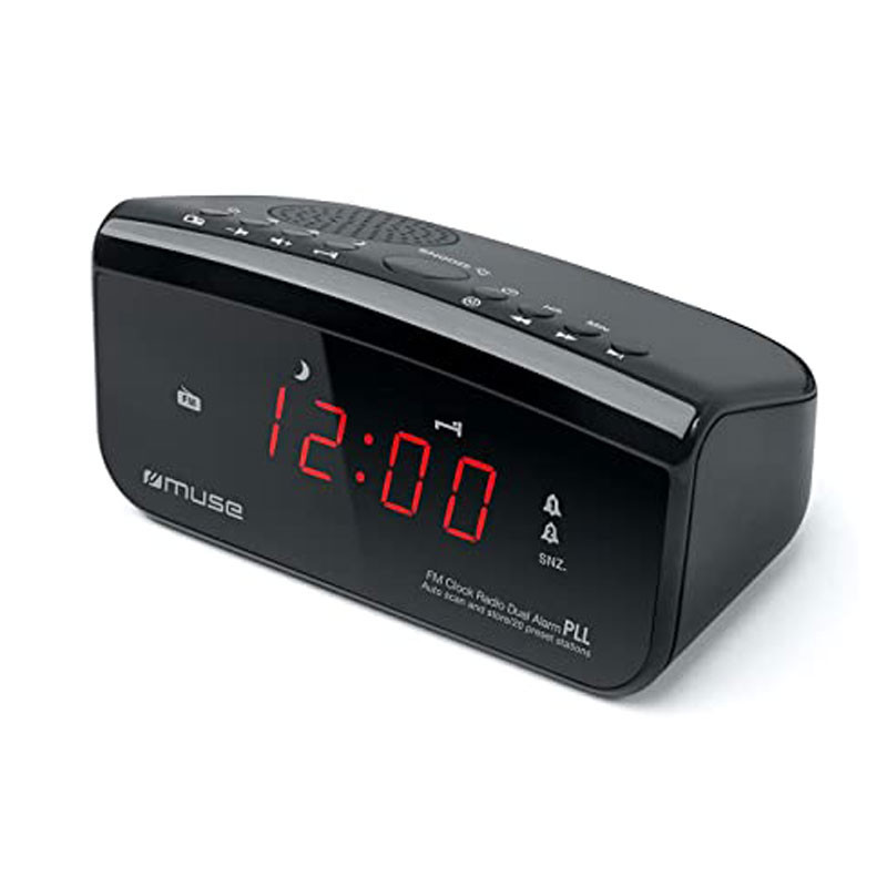 Radio Reveil MUSE Double Alarme - Noir