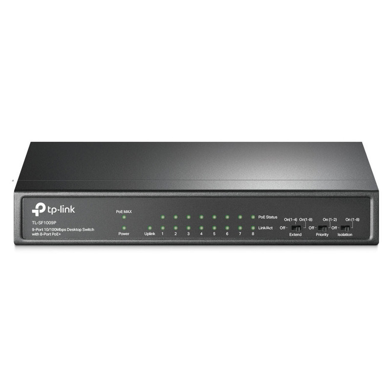 Switch de bureau TP-LINK 9 ports 10/100 Mbps avec 8 ports PoE+