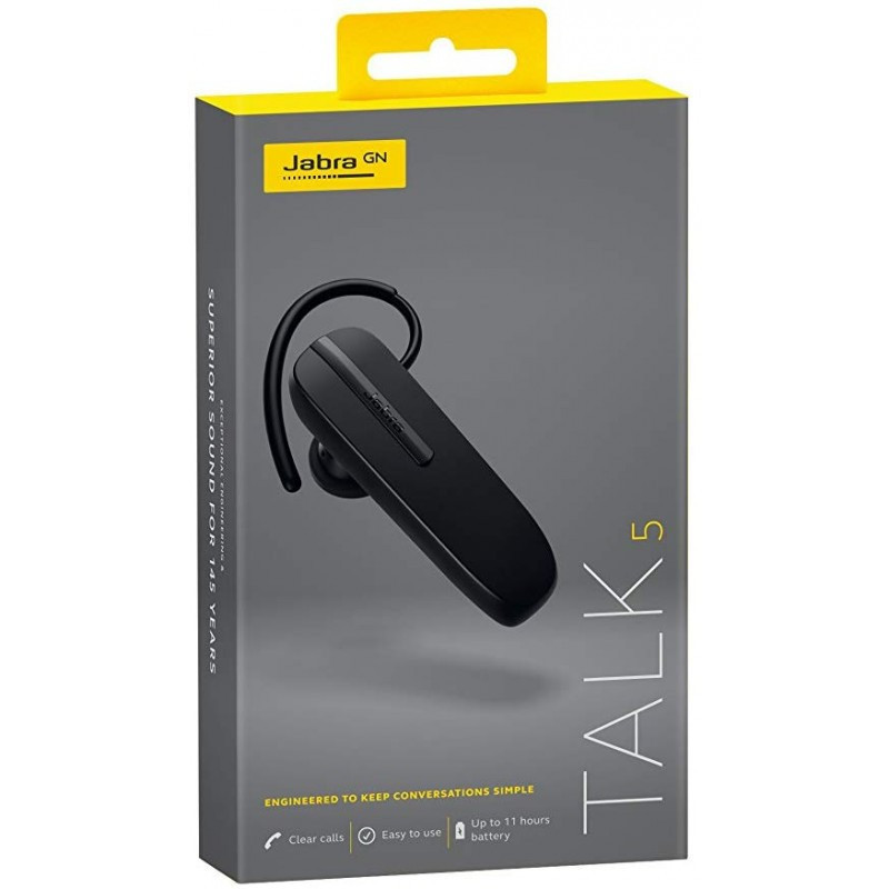 Kit Oreillette de la marque Jabra Talk 5 Bluetooth couleur Noir