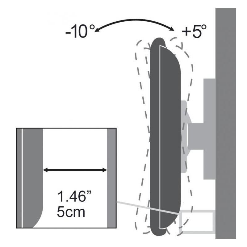 Support Mural SBOX PLB-2546T / 37"-70"