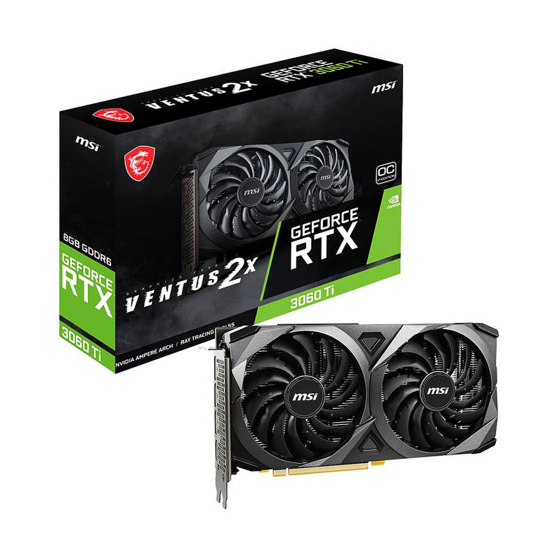 Carte Graphique MSI RTX 3060 Ti Ventus 2X 8G OCV1 LHR