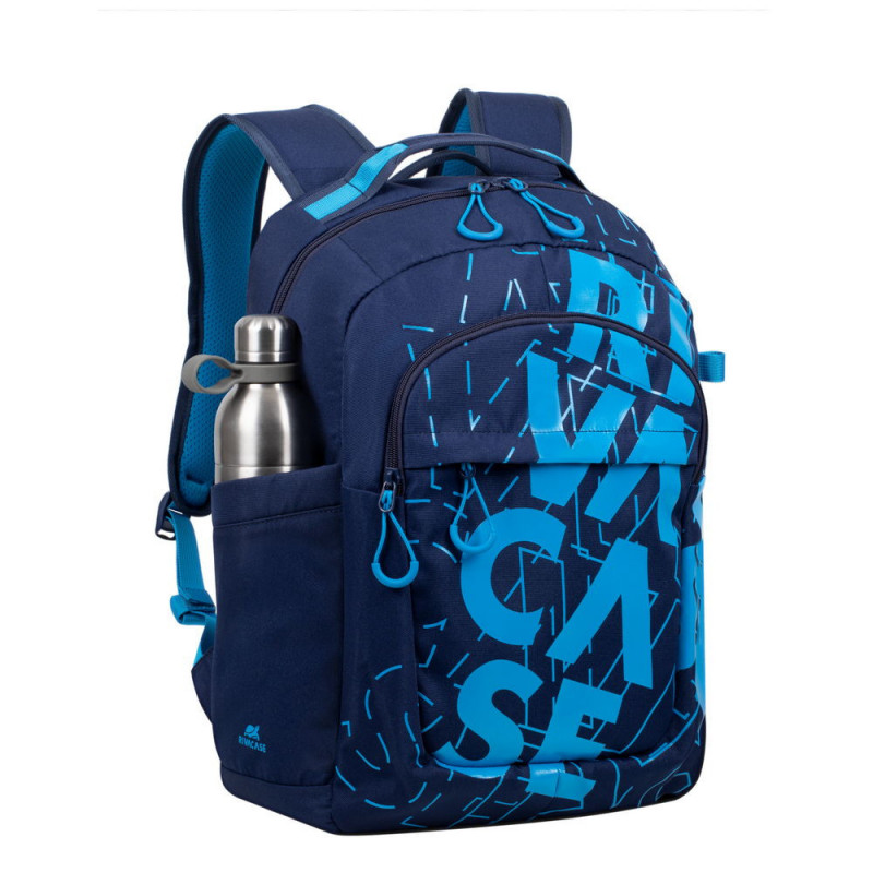 Sac à Dos RIVACASE 5430 Pour Pc Portable 15.6" - Bleu Foncé/Bleu