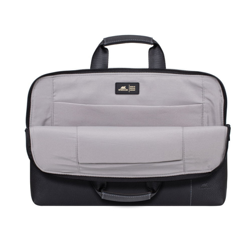 Sacoche Rivacase 8930 En Cuir Pour PC Portable 15.6  - Noir