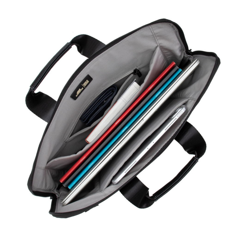 Sacoche Rivacase 8930 En Cuir Pour PC Portable 15.6  - Noir
