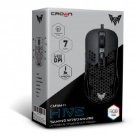 Souris Gaming Crown Hive 6400DPI RGB - Noir