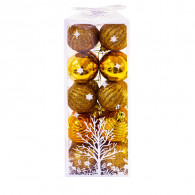 Lot De 20 Boules Décoratives Pour Sapin M Somoco - Bronze
