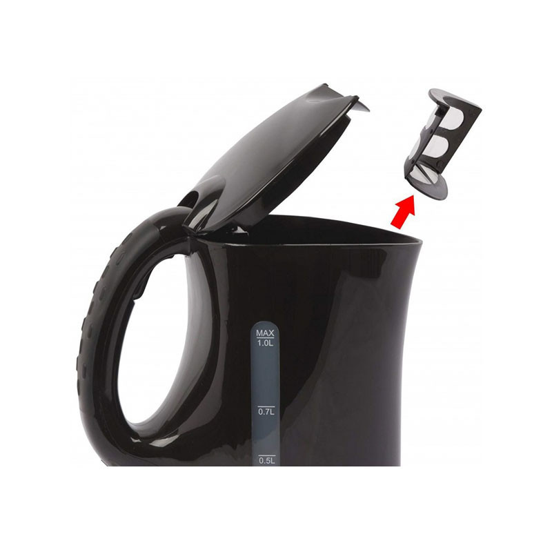 Bollitore Elettrico Clatronic WK 3556 Nero - 1,7 Litri, Elemento Riscaldante In Acciaio Inox, Filtro Anticalcare