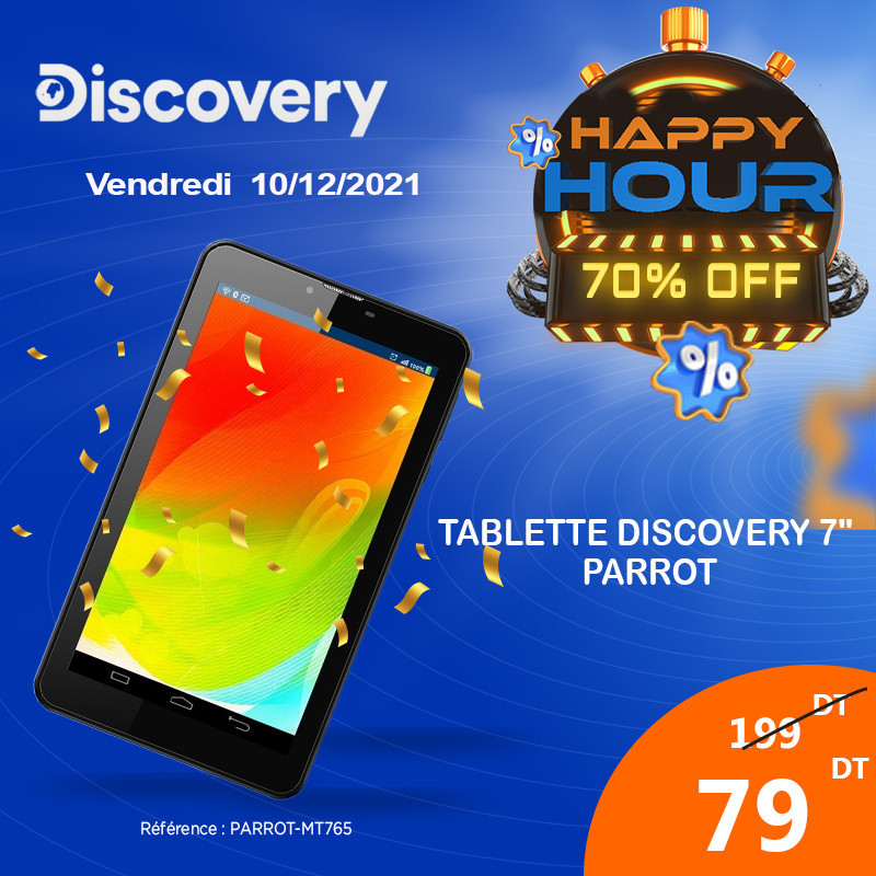 Tablette Discovery 7" Parrot | 3G - Noir Tablette Discovery 7" Parrot | 3G - Noir