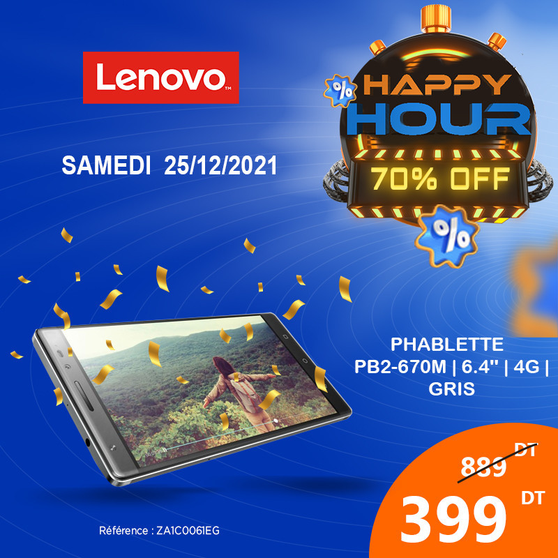 Phablette Lenovo PB2-670M 6.4'' 4G  Gris