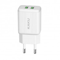 Chargeur 2 Ports Usb Pour IPhone Blanc Kaku - KSC-373