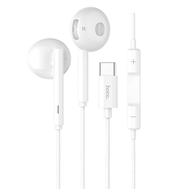 Écouteurs Hoco L10 Avec Microphone Type C Blanc - Spacenet Tunisie
